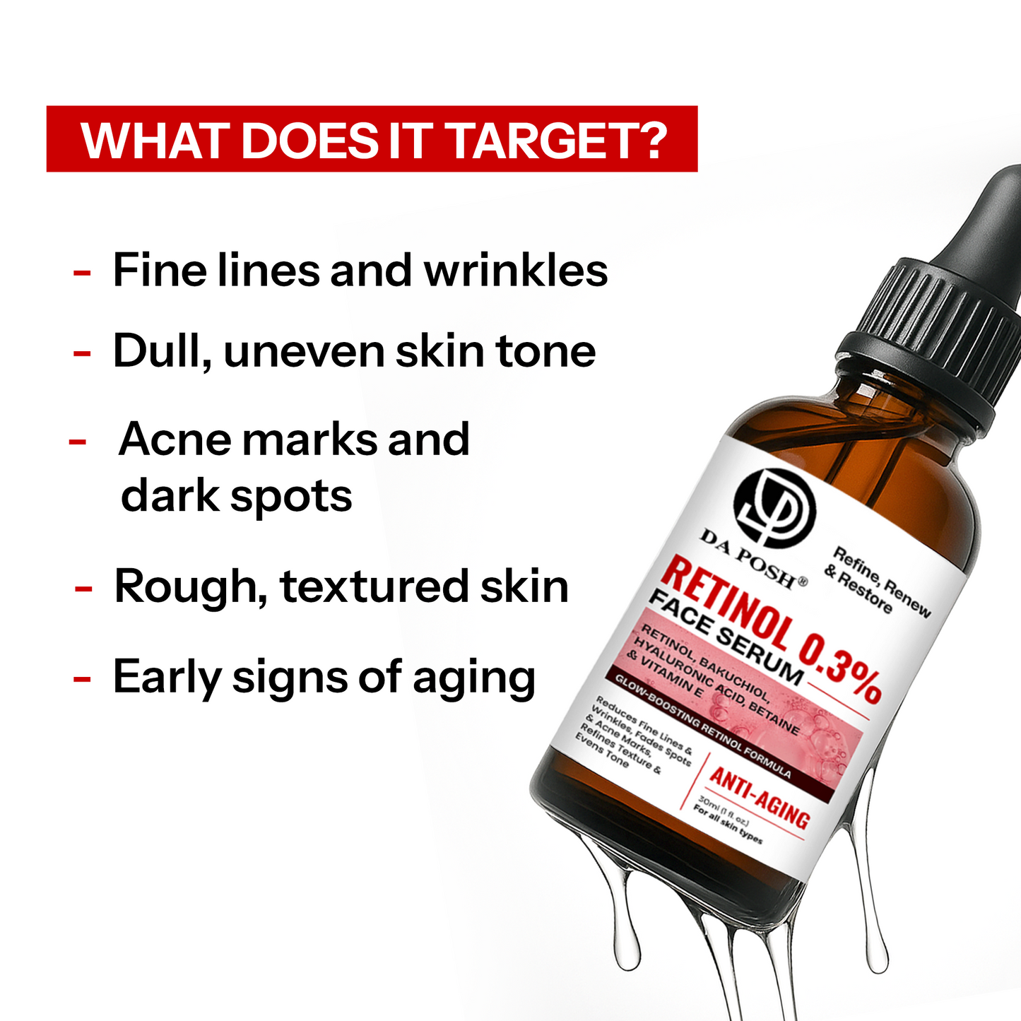 Daposh Retinol 0.3% Serum – Advanced Anti-Aging & Skin Renewal