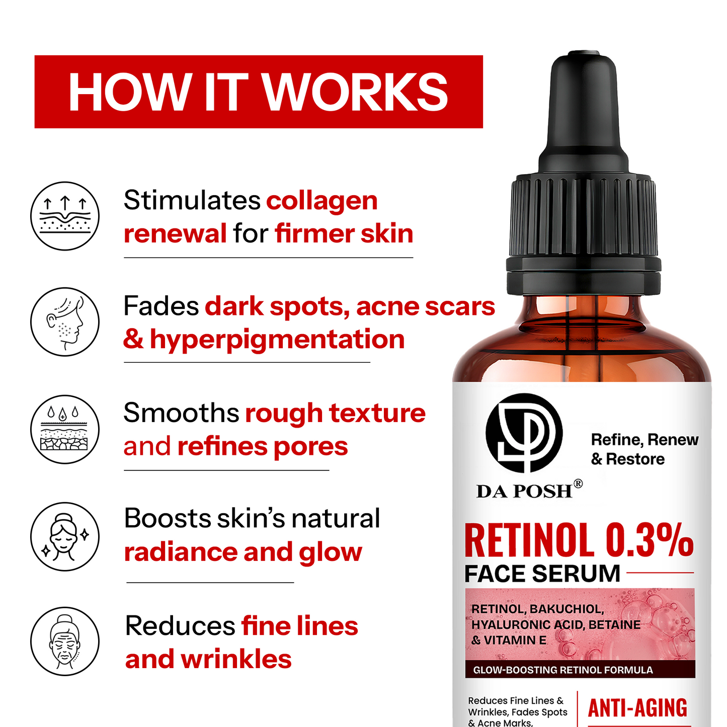 Daposh Retinol 0.3% Serum – Advanced Anti-Aging & Skin Renewal