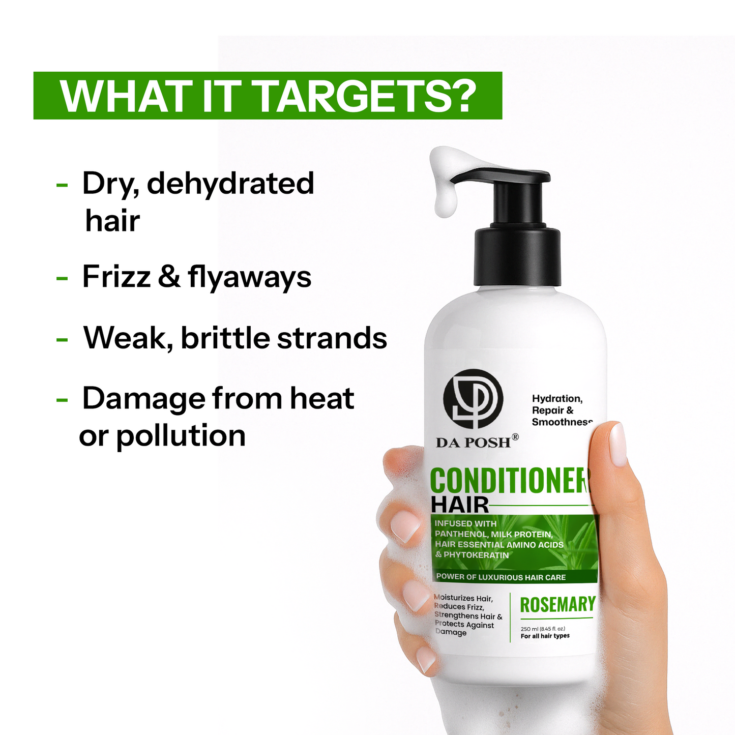 DA POSH Rosemary Hair Conditioner – Hair Growth & Hair Fall Control