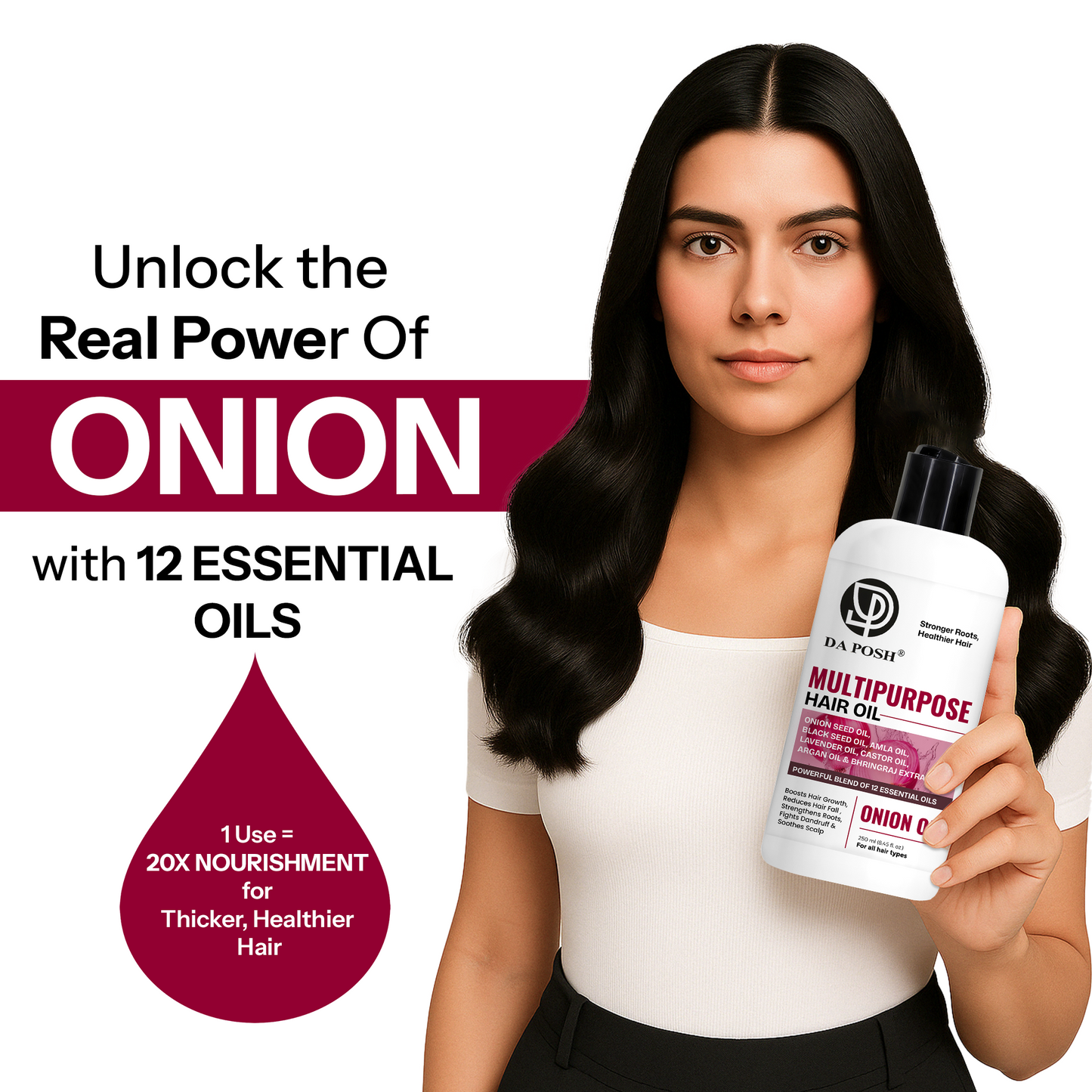 DA POSH Multipurpose Hair Oil – Stronger Roots & Healthier Hair