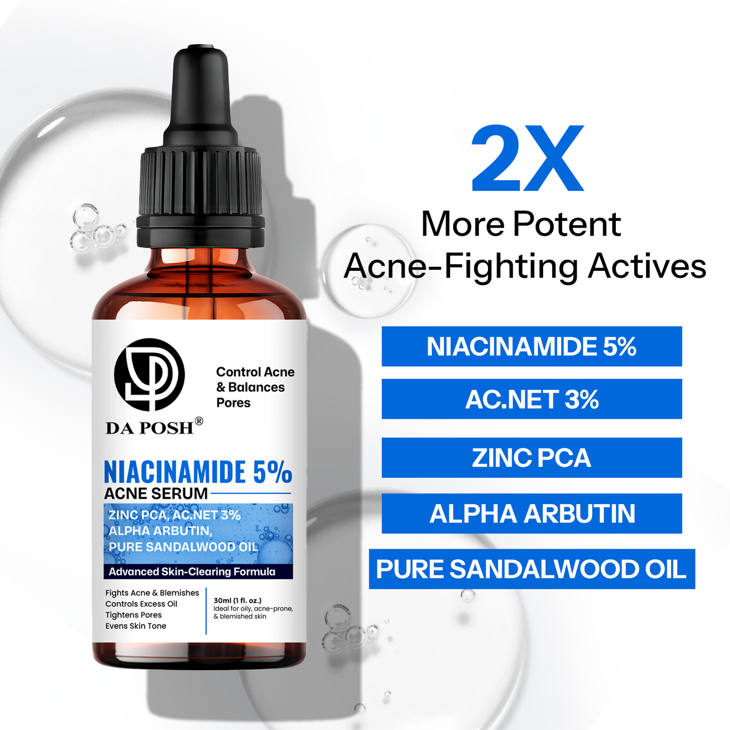 Daposh Niacinamide 5% Acne Serum – Clearer Skin, Balanced Pores