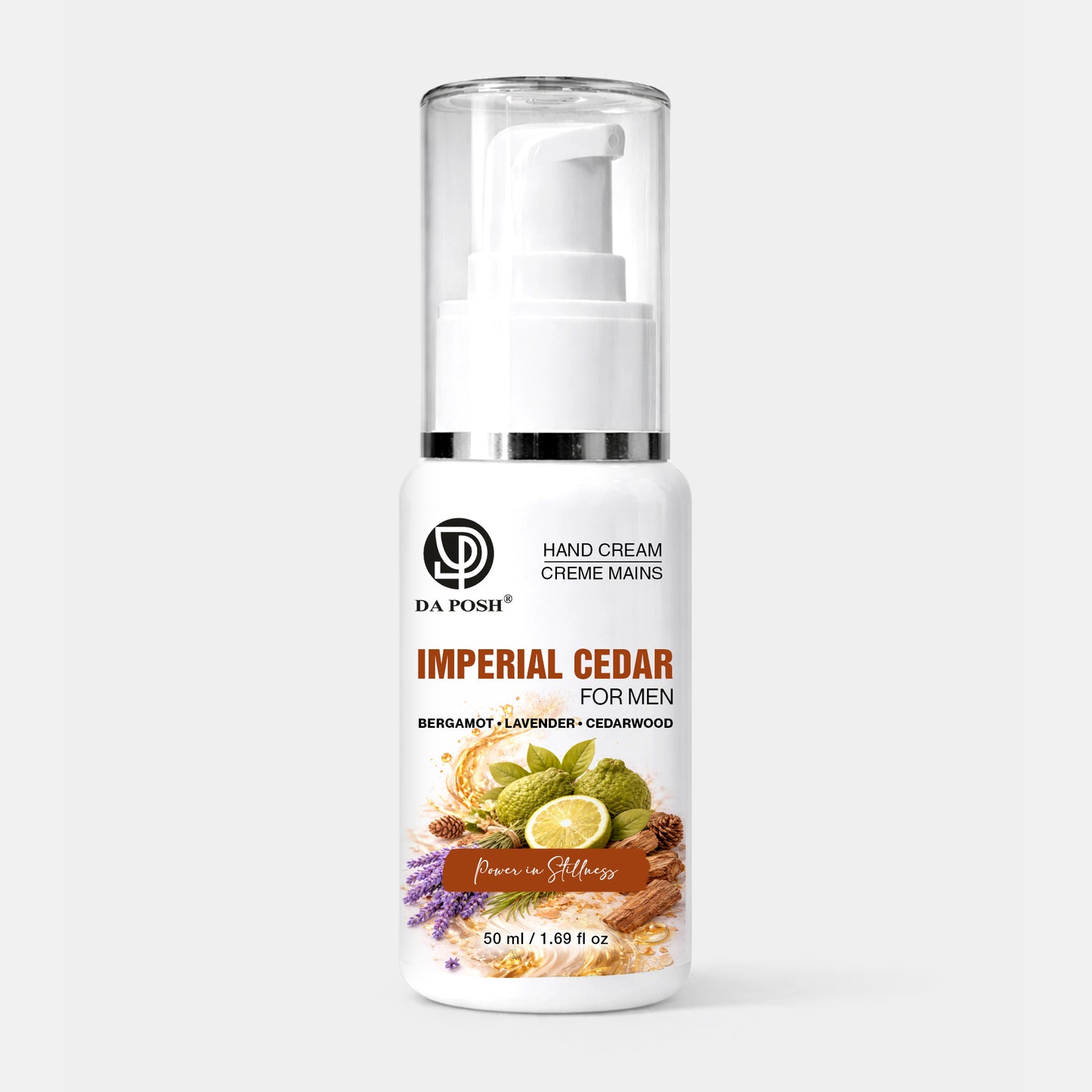 DA POSH Imperial Cedar Hand Cream for Men – Bergamot, Lavender & Cedarwood | 50 ml