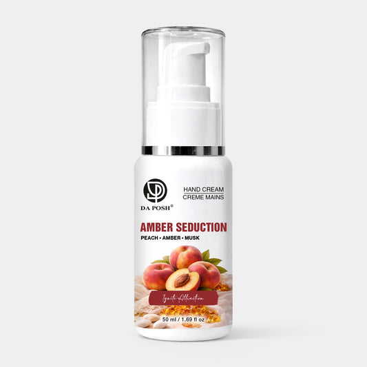 DA POSH Amber Seduction Hand Cream – Peach, Amber & Musk Fragrance | 50 ml