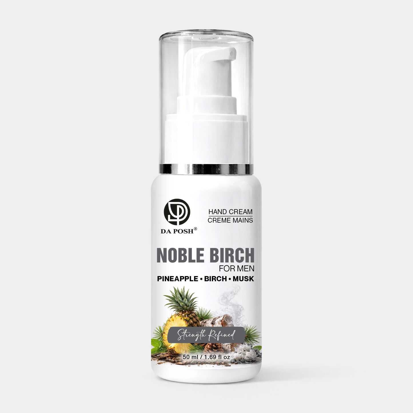 DA POSH Noble Birch Hand Cream for Men – Pineapple, Birch & Musk (50 ml)