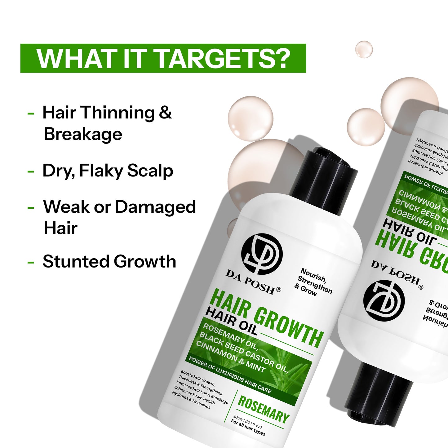 DA POSH Hair Growth Hair Oil – Nourish, Strengthen & Grow