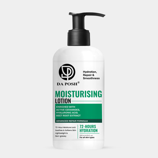 Daposh Moisturising Lotion with Ceramides | 72-Hour Hydration, Repair & Smoothness
