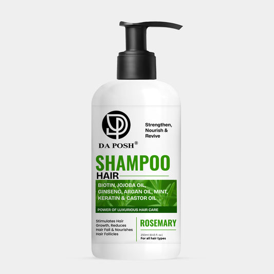DA POSH Hair Shampoo with Biotin, Rosemary, Argan & Castor Oil | Hair Growth & Hair Fall Control